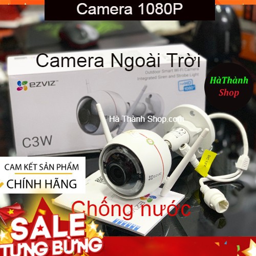 Camera Ezviz C3W 1080p ( CV310 ) ngoài trời, Có còi đèn báo động - Chịu mưa gió chống nước