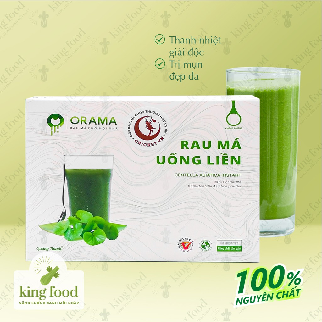 Bột rau má đường phèn Quảng Thanh giúp thanh mát, giải nhiệt có thể - Hộp 150g (10 gói x 15gr)