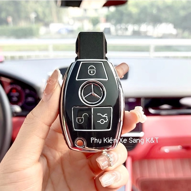 ỐP KHOÁ MERCEDES-BENZ CHÌA CƠ KÈM MÓC KHOÁ