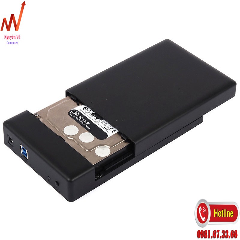 Đế ổ cứng (Docking) 1 khe cắm: 3.5" và 2.5" SATA 3 USB 3.0- 6518US3