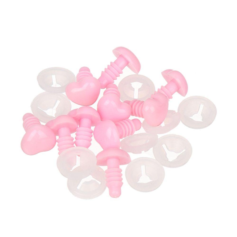 RAINBOW Set 10 / 5 Cặp Mắt Nhựa 10 / 5 Cặp Mắt Hồng / Đỏ / Đen Làm Búp Bê Thủ Công DIY