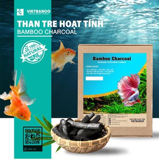 Than hoạt tính lọc nước, khử mùi túi 1 lít, dạng nhẫn- vật liệu lọc hồ cá, bể cá kiểng