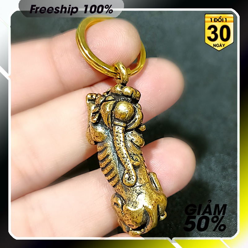 Móc khóa Bộ vật phẩm phong thủy đồng thau nhiều lọa bền đẹp trong năm mới mang nhiều phúc lộc tài , kèm video sản phẩm