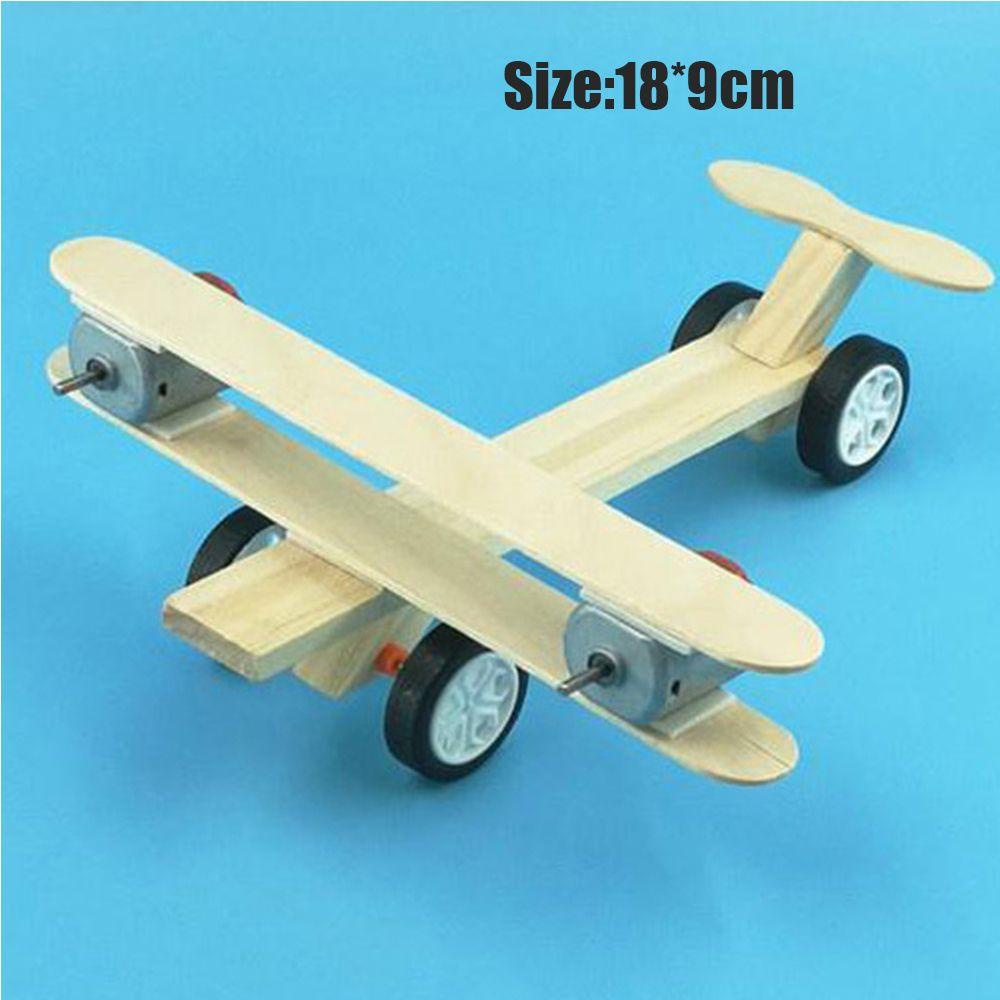 Máy Bay Điện Tử Bằng Gỗ Làm Thủ Công Thí Nghiệm Khoa Học Cho Bé