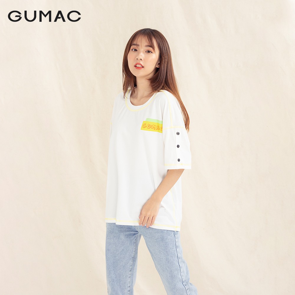 Áo thun nữ chạy chỉ in Gumac ATA1037 GUMAC | BigBuy360 - bigbuy360.vn