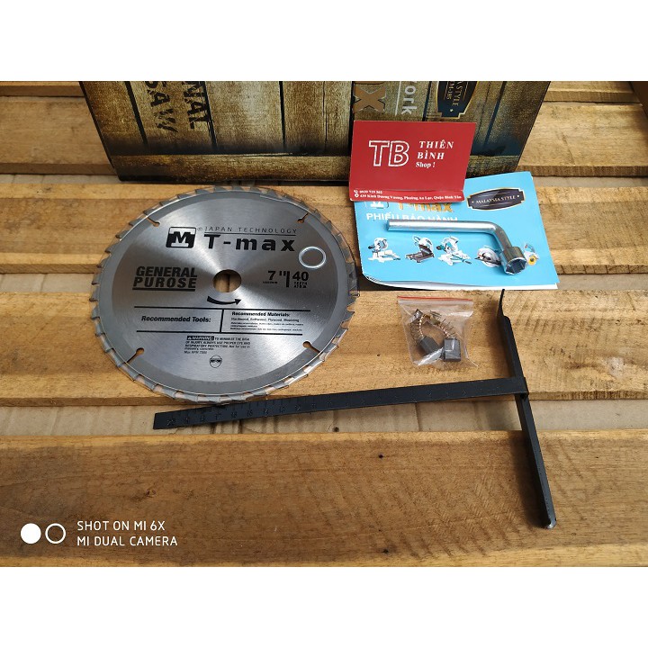Máy cưa cắt gỗ TMax 1500W 185mm Tặng lưỡi cưa chính hãng