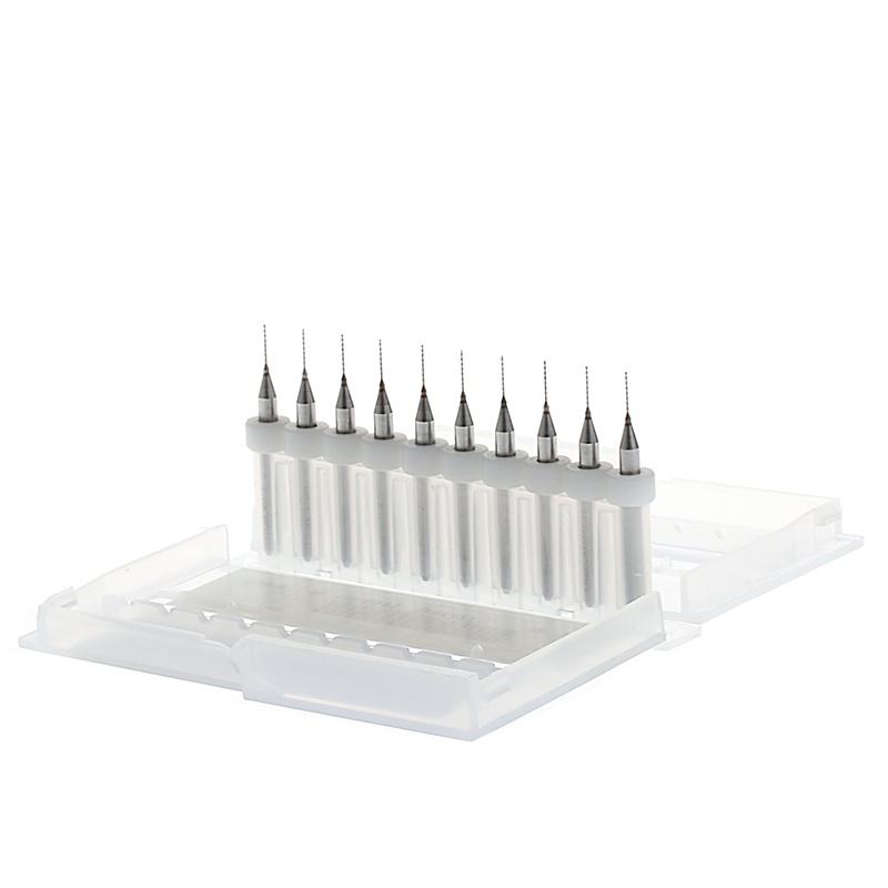 Bộ 10 Mũi Khoan Xoắn Ốc 0.4mm Chuôi 1 / 8 &quot;Bằng Vonfram Micro PCB Chuyên Dụng Tiện Lợi