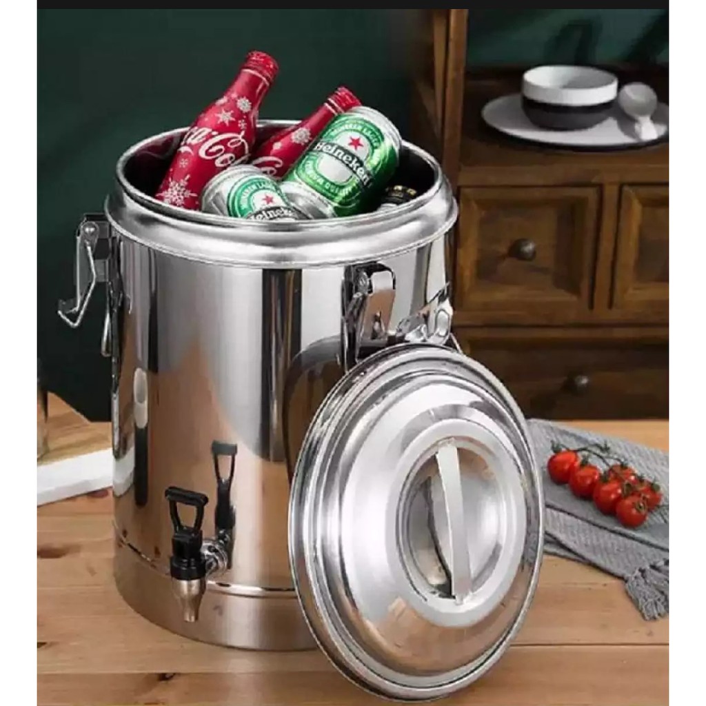 BÌNH Ủ TRÀ 3 LỚP SỮA NÓNG, LẠNH INOX DUNG TÍCH 20L