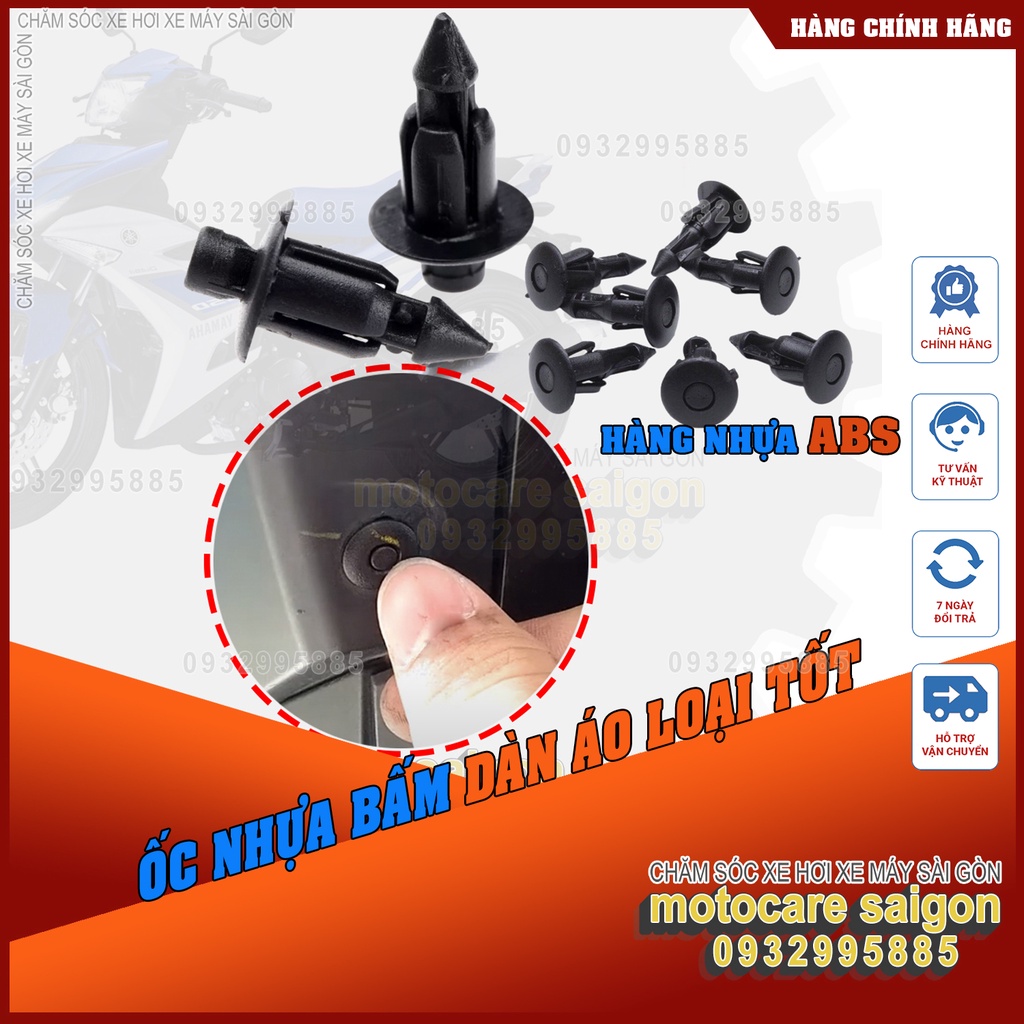 COMBO 10 ỐC BẤM DÀN NHỰA WINNER và các xe Honda khác