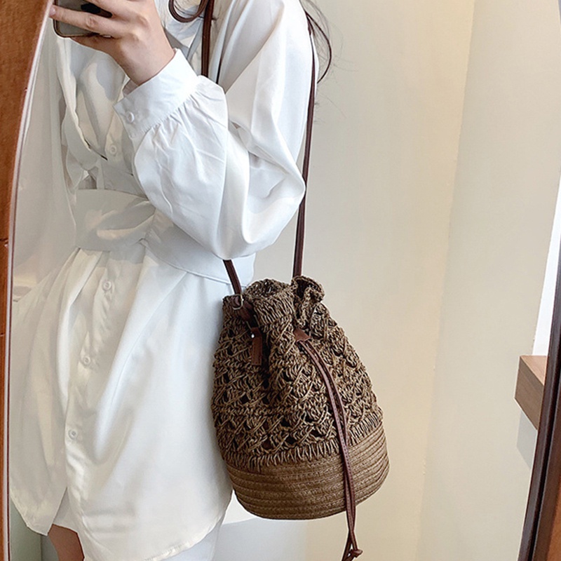 IELGY Túi Đeo Vai Vải Dệt Thời Trang Dễ Phối Đồ Cho Nữ