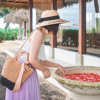 Túi cói thắt nơ vintage | BigBuy360 - bigbuy360.vn