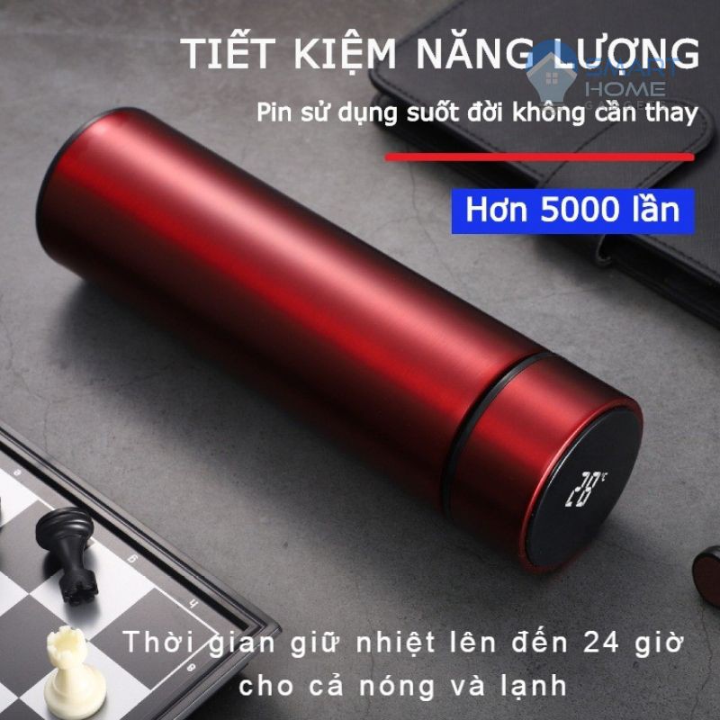 Bình Giữ Nhiệt 500ml Nắp Cảm Ứng và Hiển Thị Nhiệt Độ Bằng Inox 304 Cao cấp | BigBuy360 - bigbuy360.vn