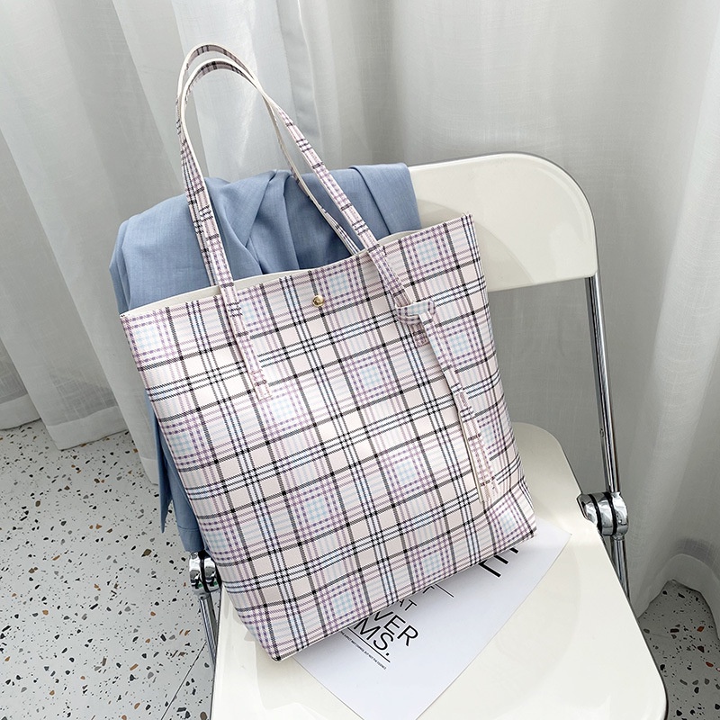 Túi Tote Đeo Vai / Xách Tay Đa Năng Sức Chứa Lớn In Họa Tiết Sọc Cho Nữ