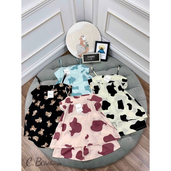 SET NGỦ LỤA 2 DÂY LỤA MANGO NGN HỌA TIẾT ĐÁNG YÊU HOT HIT | BigBuy360 - bigbuy360.vn