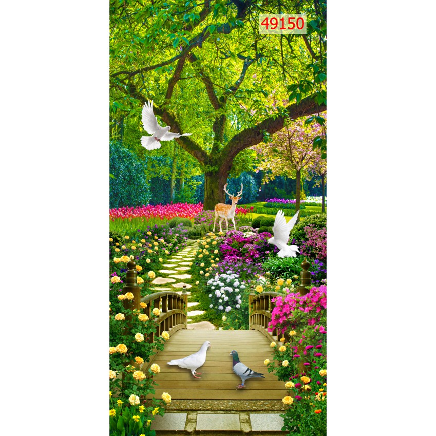 tranh dán tường 3D khổ dọc bán chạy nhất
