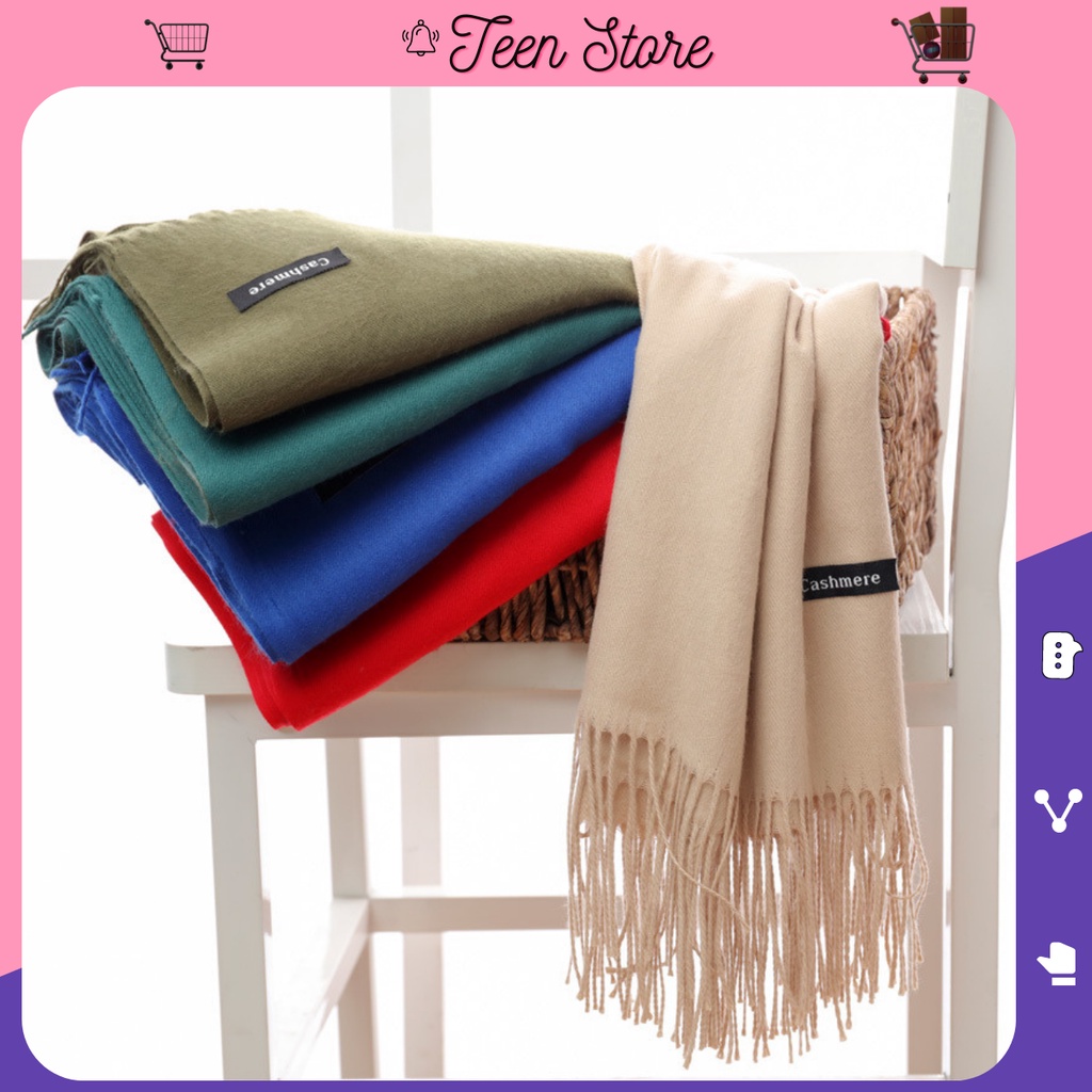 Khăn quàng cổ cao cấp hàn quốc cashmere nữ khăn choàng cổ mùa đông Teenstore TS1097