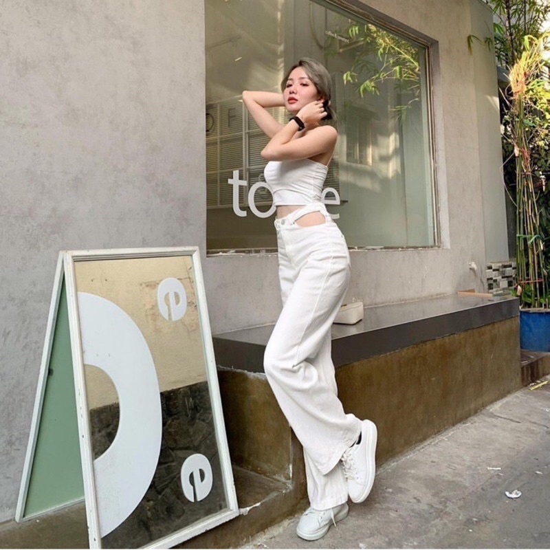 Áo 2s Bún Chất Thun Cotton TRẮNG ĐEN YUMI BÁN SỈ Phong Cách Ullzang