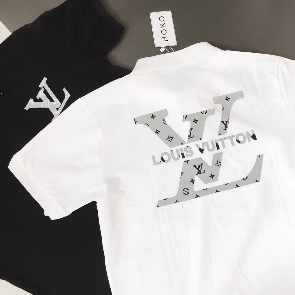 ÁO THUN NAM CÓ CỔ CHẤT COTTON HOẠ TIẾT LOGO