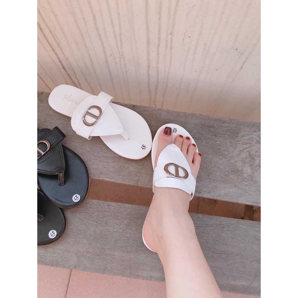 DÉP KẸP DA NỮ KHÓA CD DA MỀM ÊM CHÂN MÃ KEP001