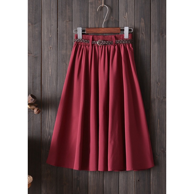 Chân váy chữ A xòe kèm thắt lưng free size VAY06