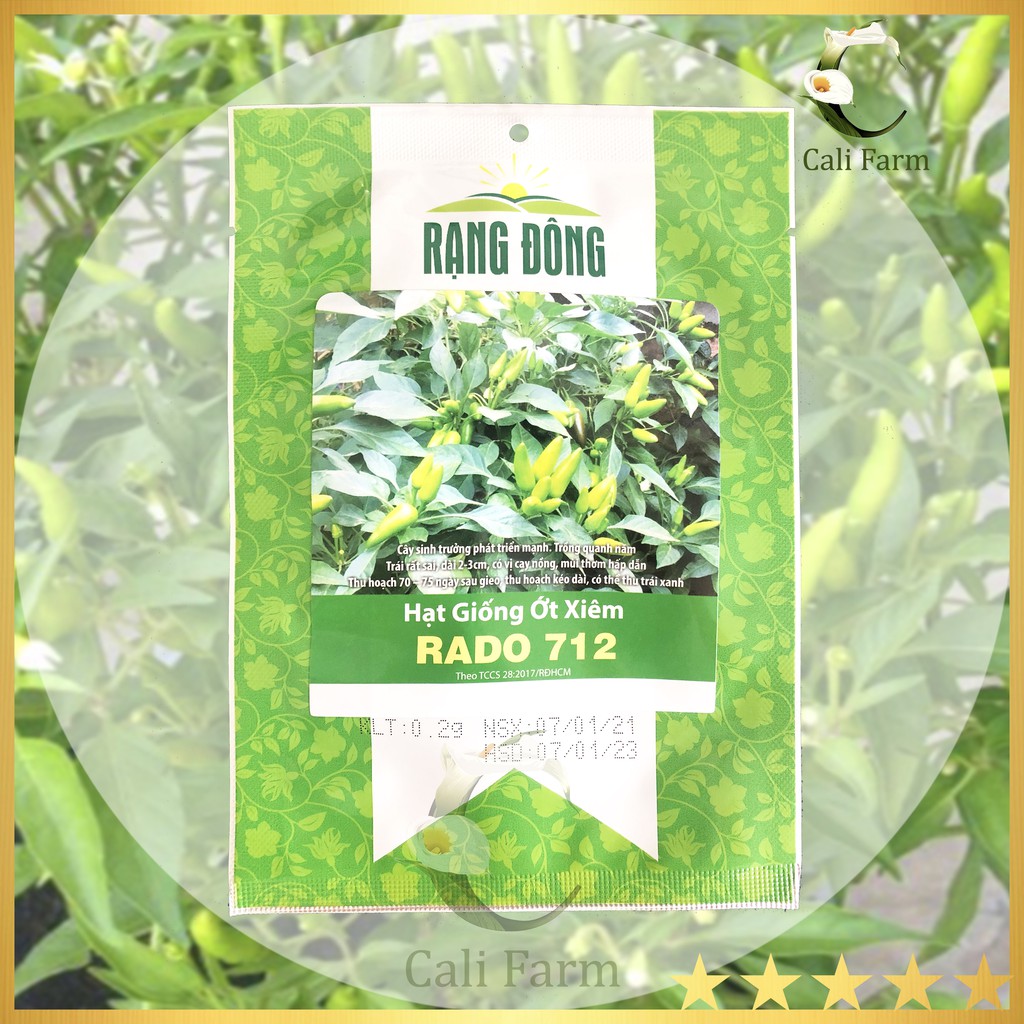 Hạt giống Ớt Xiêm RADO 712 Sai Trái 0,2gr