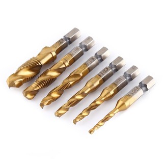 Set 6 mũi khoan taro tạo ren mạ titan HSS 6542 - Hàng chuẩn nhà máy giá tốt