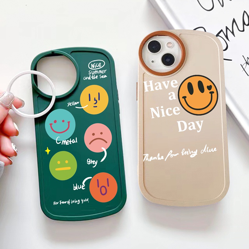 SUNTAIHO Ốp lưng iphone Ốp điện thoại tpu mềm in hình mặt cười thích hợp cho iphone 11 pro max 13 pro xr xs max 7 8 plus 12 pro max