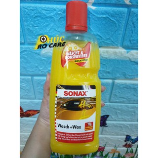 Combo rửa xe Sonax & Wax bóng (Wash & Wax 313341) 1000ml