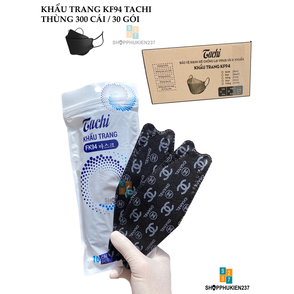 Khẩu Trang KF94 TACHI Hàng Vải SMS Kháng Khuẩn 4 Lớp