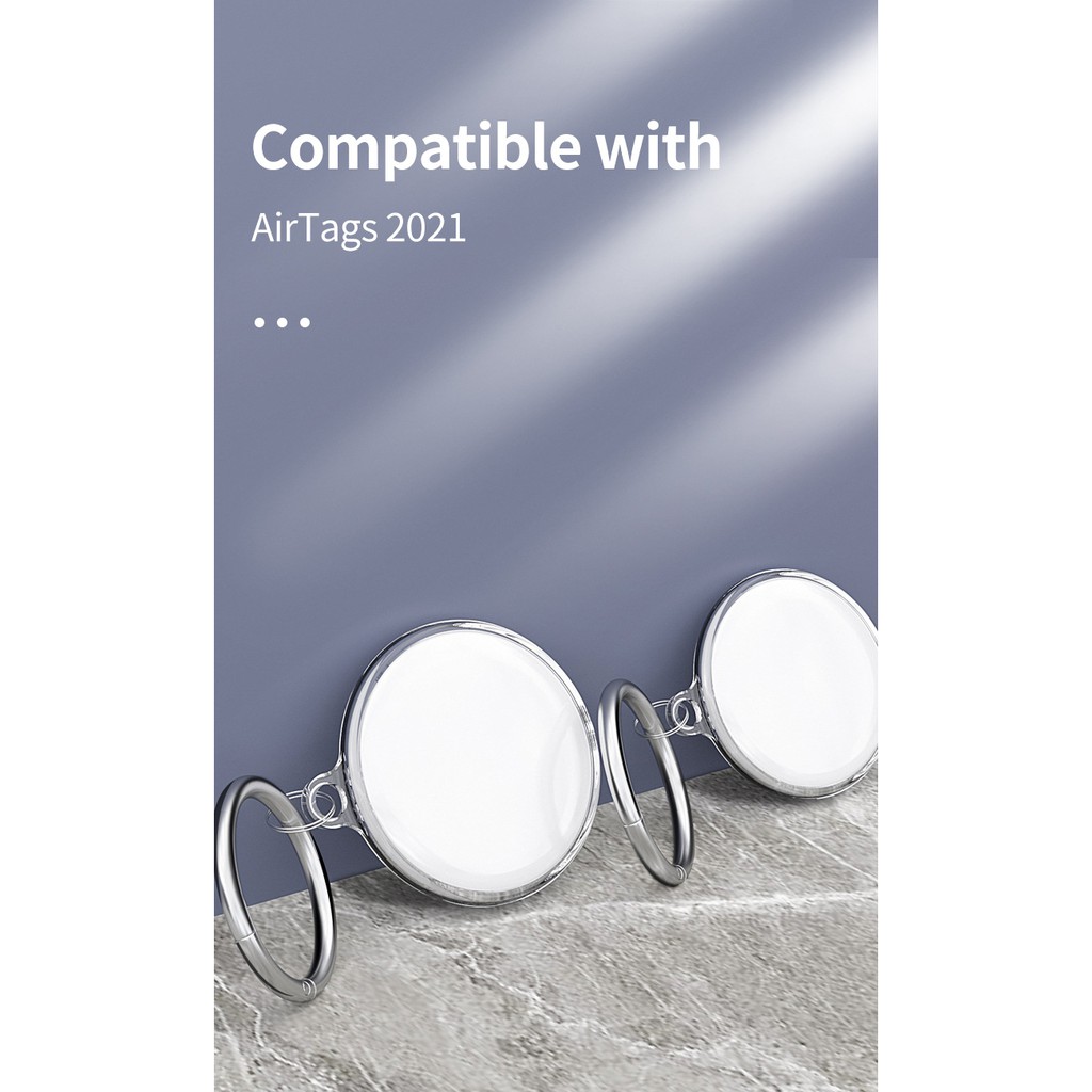 Bao Case Vỏ Bảo Vệ Silicone TPU Trong Suốt Keychain cho Apple AirTag.