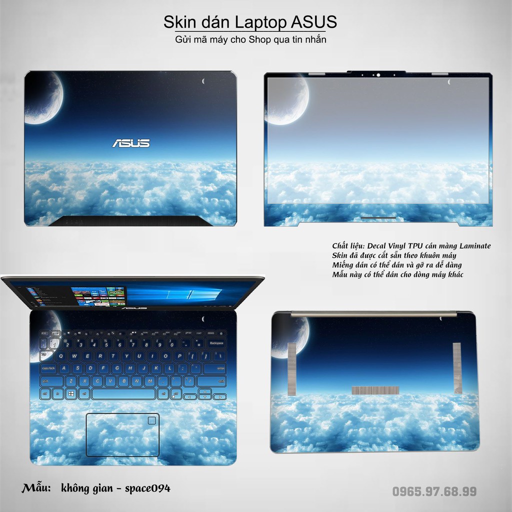 Skin dán Laptop Asus in hình không gian _nhiều mẫu 16 (inbox mã máy cho Shop)