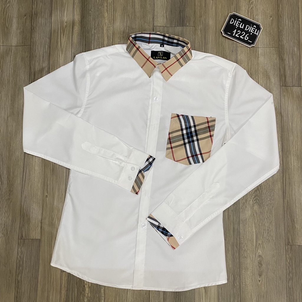 ÁO SƠ MI NAM TRẮNG MIX BBR CÓ TÚI CAO CẤP kèm ảnh thật - Diệu Diệu 1226 | BigBuy360 - bigbuy360.vn