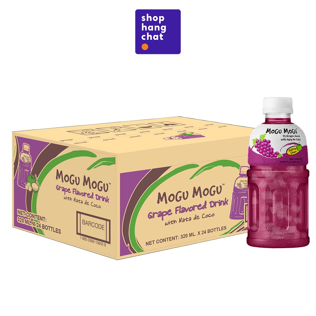Nước Trái Cây Mogu Mogu Thạch Dừa Vị Dâu, Xoài, Dừa, Dứa, Ổi, Vải, Dưa Hấu 320ml
