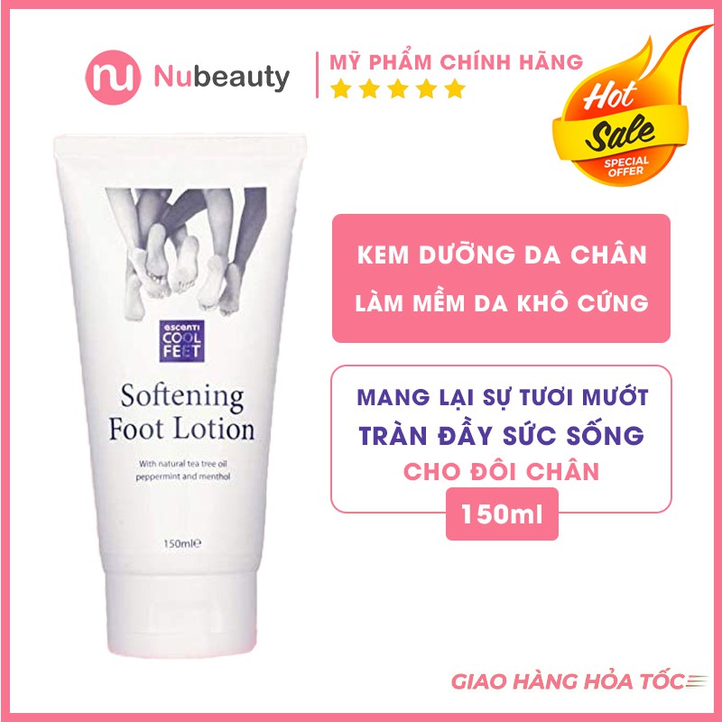 Kem dưỡng da chân khô nứt nẻ Escenti Softening Foot Lotion nhập khẩu từ Anh Quốc | BigBuy360 - bigbuy360.vn