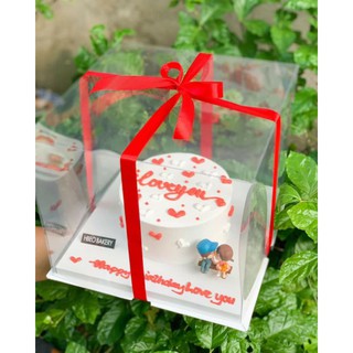Hộp bánh kem trong không kèm dây ruy băng( Giá 1 cái)