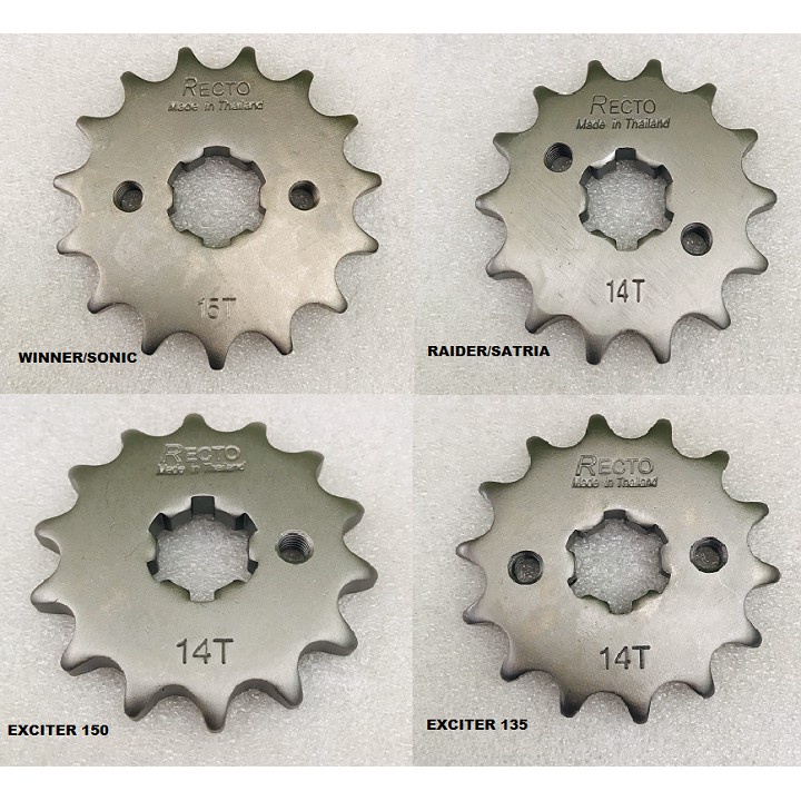 Nhông 9li Recto 13,14,15 thái lan cho Winer, Sonic, Exciter 135,150 , Satria, Raider  ... chính hãng