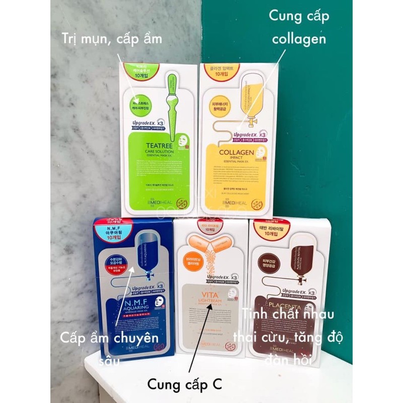 SET 10 MẶT NẠ GIẤY HÀN QUỐC MIX MASK