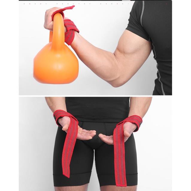 1 cặp Dây kéo lưng Phụ Kiện thể thao Gym Aolikes Dây kéo lưng trơn cao cấp 2 chiếc (7635)