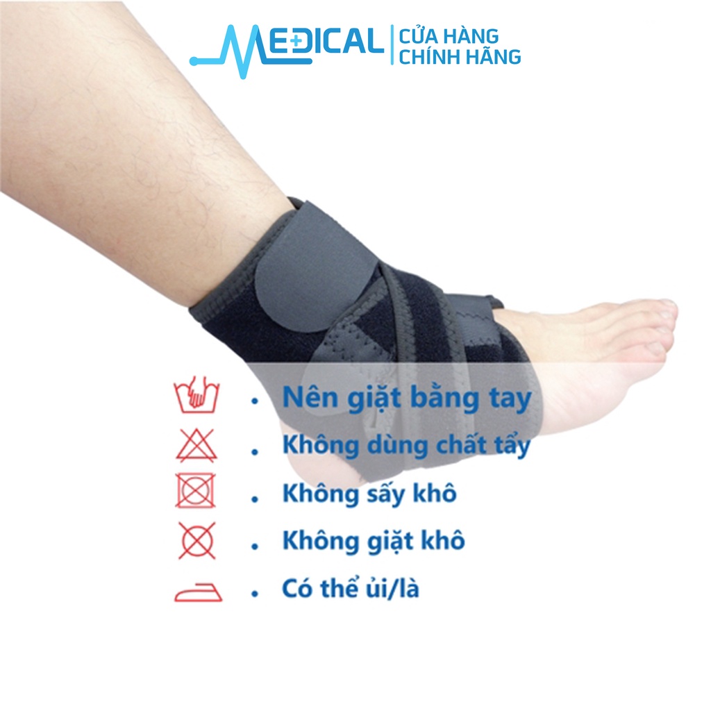 Băng mềm có dán chống lật cổ chân United Medicare D02 màu đen - MEDICAL