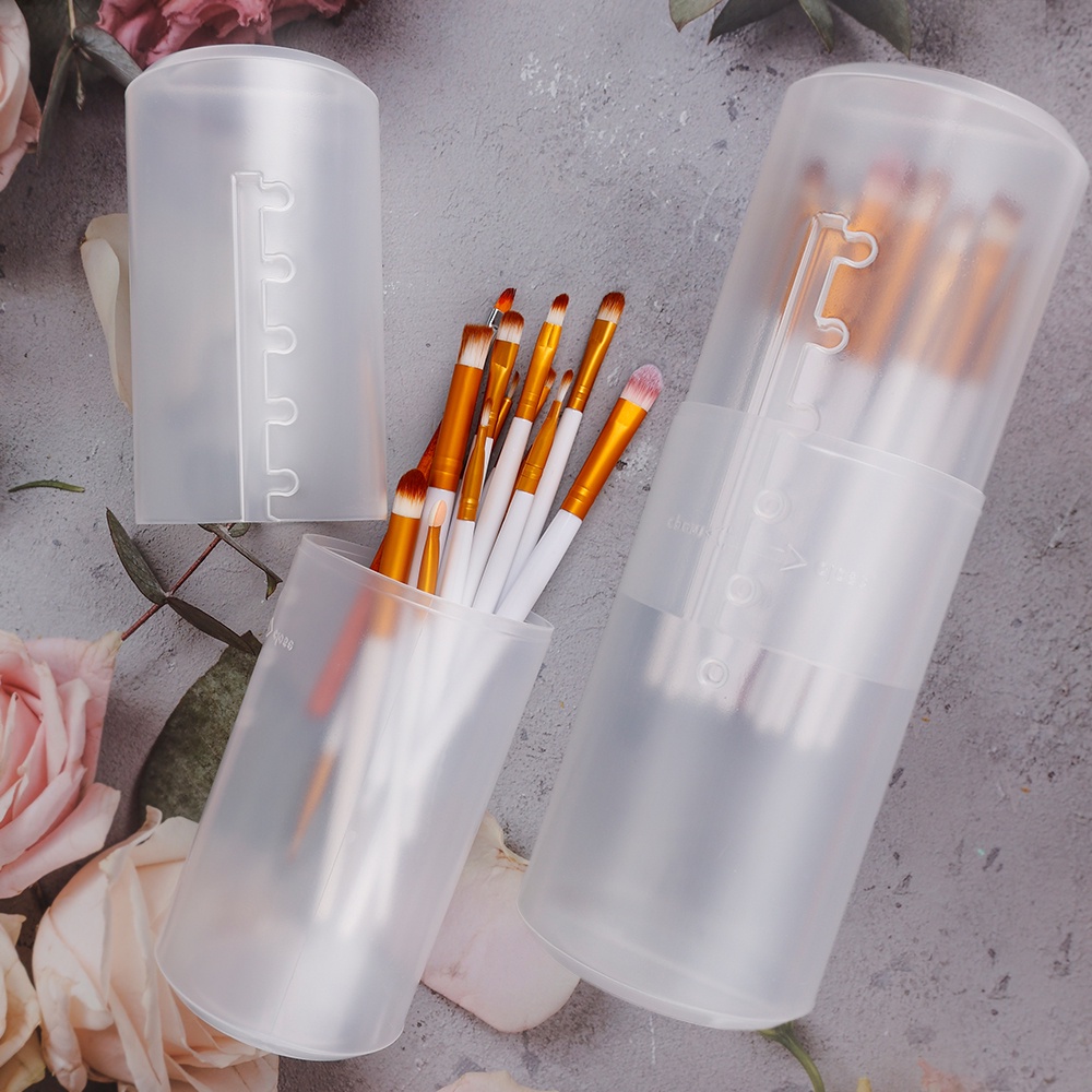 Giá Đỡ Cọ Trang Điểm / Bút Kẻ Mắt Có Nắp Đậy Tiện Lợi