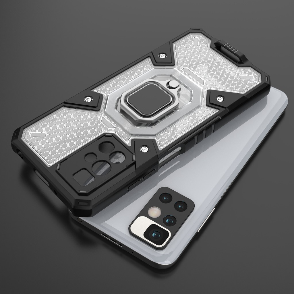 Ốp lưng Xiaomi Redmi 10 kiểu dáng tổ Ong Iring không gian mới chống sốc giá đỡ xem phim bảo vệ camera