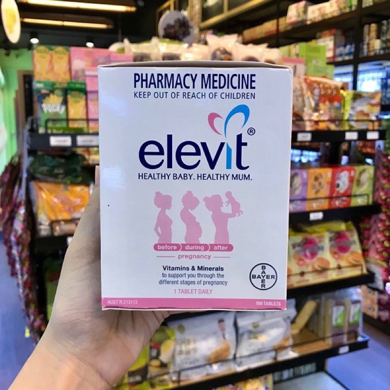 ELEVIT Bầu DATE 2023 MẪU MỚI VITAMIN TỔNG HỢP cho bà bầu 100 viên