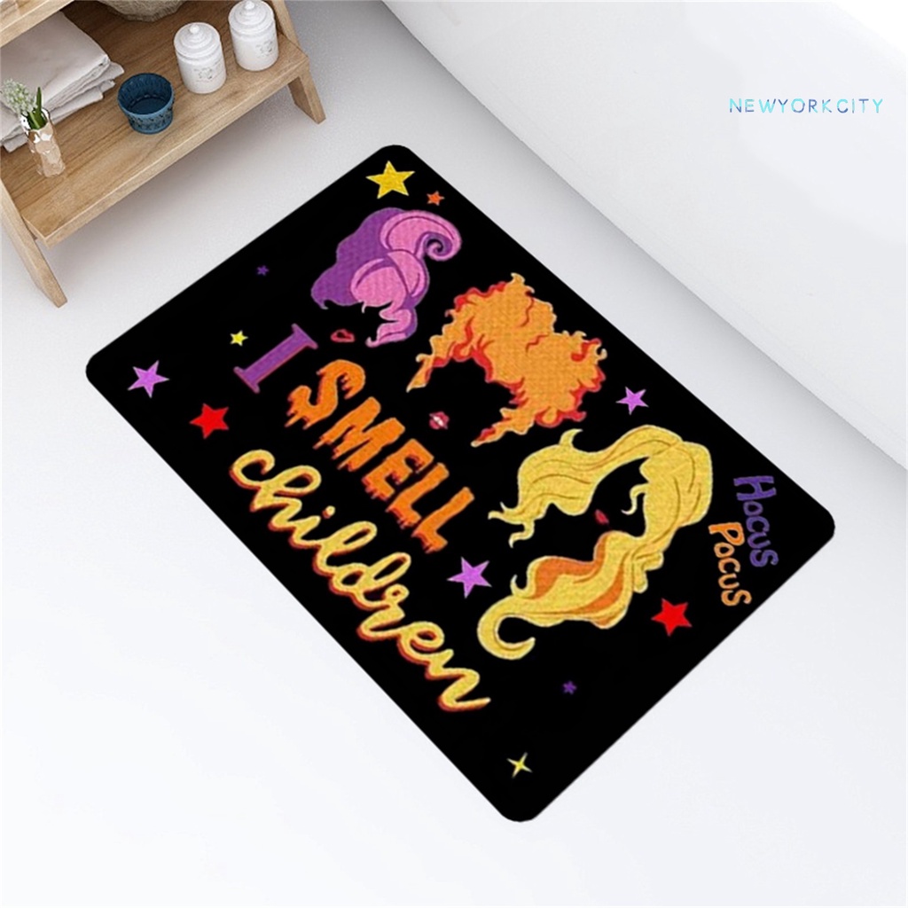 Thảm Chùi Chân Chống Trượt In Họa Tiết Halloween Bảo Vệ Cho Bé