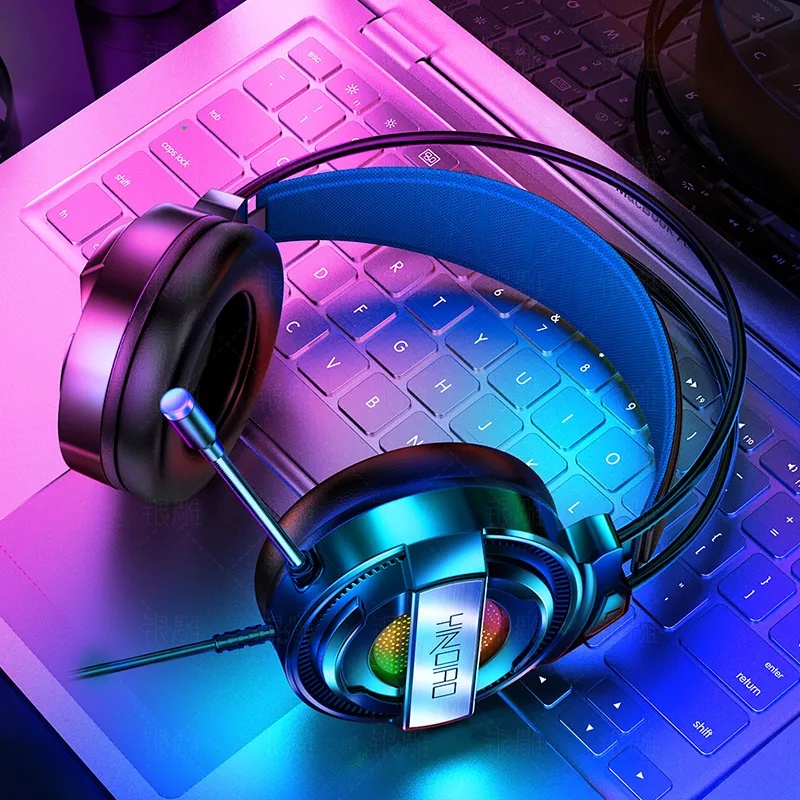 Tai Nghe Chụp tai Chơi Game thủ Có Mic Dành Cho Điện Thoại Di Động có dây LED Gameming / Pc / Ps4 Gaming Headphone Headset Headphones tai ngje