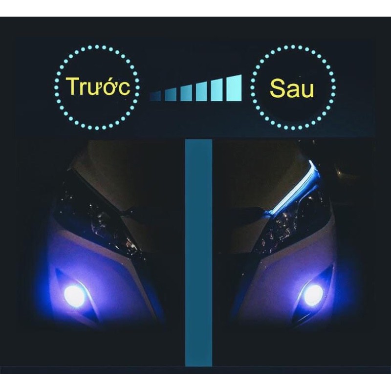 Bộ đèn 2 dây led mí audi chạy đuổi cực chất cho xe ô tô