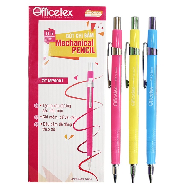 Hộp 12 Bút Chì Bấm 0.5 mm Officetex OT-MP0001