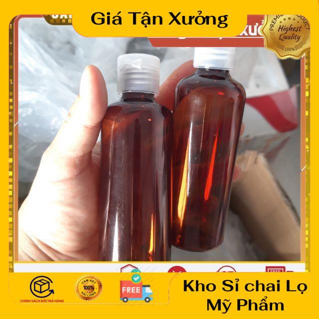 Chai Chiết Mĩ Phẩm ❤ TRÙM SỈ ❤ Chai nhựa pet nắp bật nâu 50ml,100ml , chai lo my pham , phụ kiện du lịch