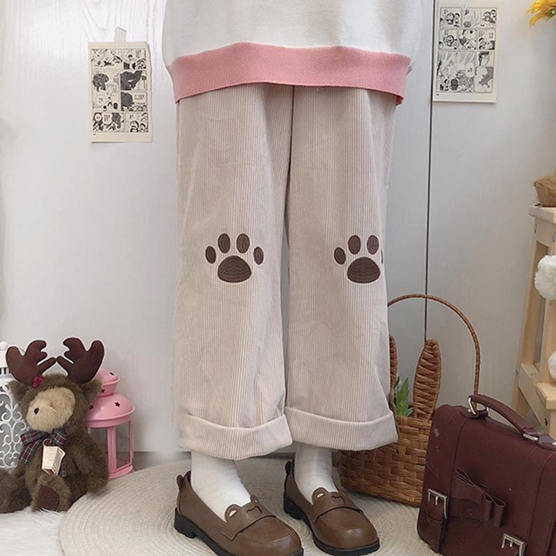 Quần Baggy Chân Mèo Chất Nhung Tăm (Hàng Đặt Trước)(Màu Kem Đang Sẵn Số Lượng Ít) | BigBuy360 - bigbuy360.vn