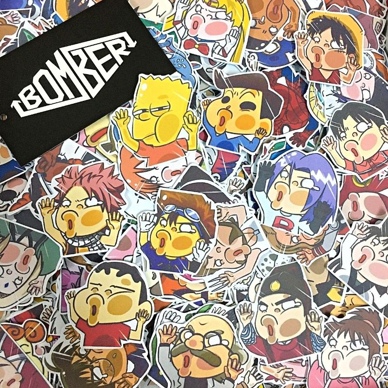 Sticker decal  siêu cưng theo chủ đề D.FACE / GLX.Cute / Kawaiiii / Ngẫu Nhiên