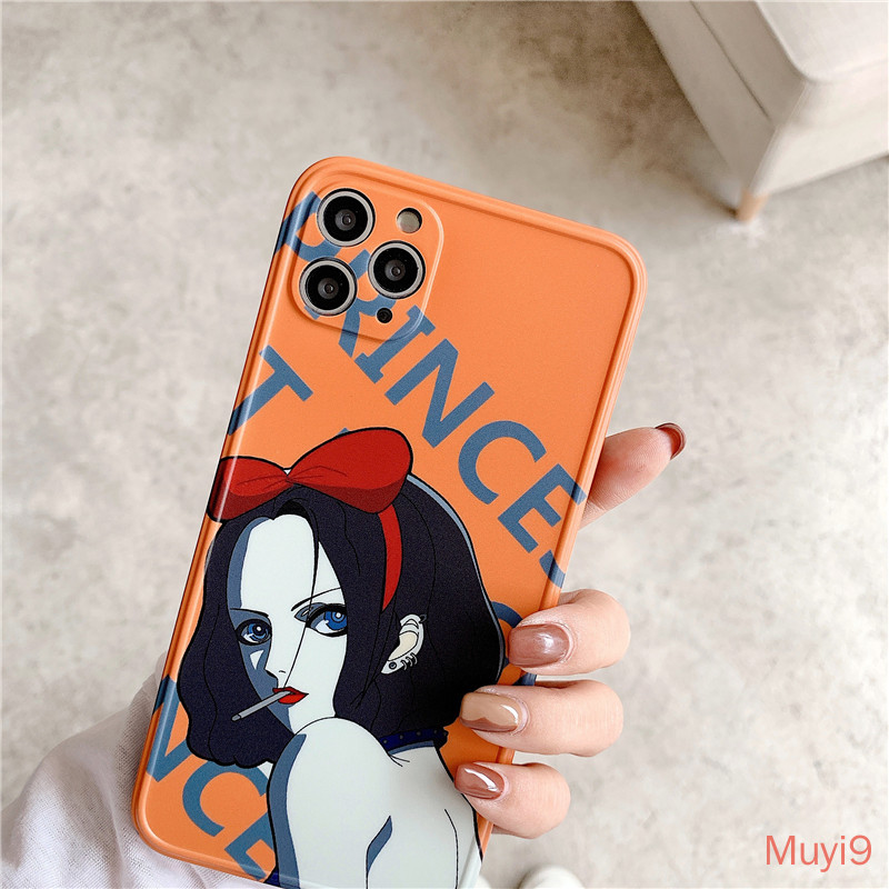 Ốp điện thoại mềm chống rơi họa tiết cô gái hút thuốc cá tính dành cho iPhone 12Pro 11 PRO MAX X XS MAX XR 8/SE2 7plus | BigBuy360 - bigbuy360.vn